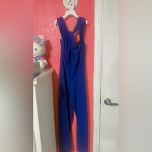 BEBE Vibrant Blue Jumpsuit